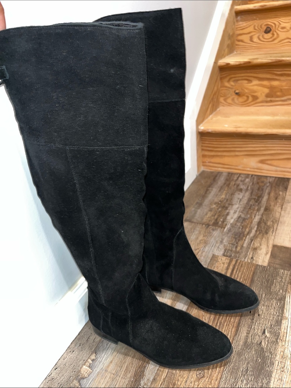 CHARLES BY CHARLES DAVID - Black Suede Over-the-Knee Boots - Size 9M